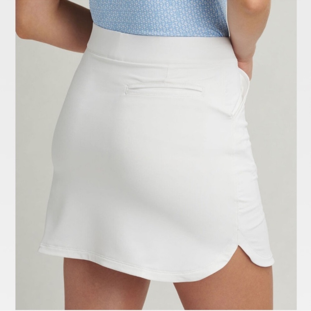 Peter Millar Alice Petal Hem Golf Skort in Cottage Blue - Size L - Picture 3 of 12